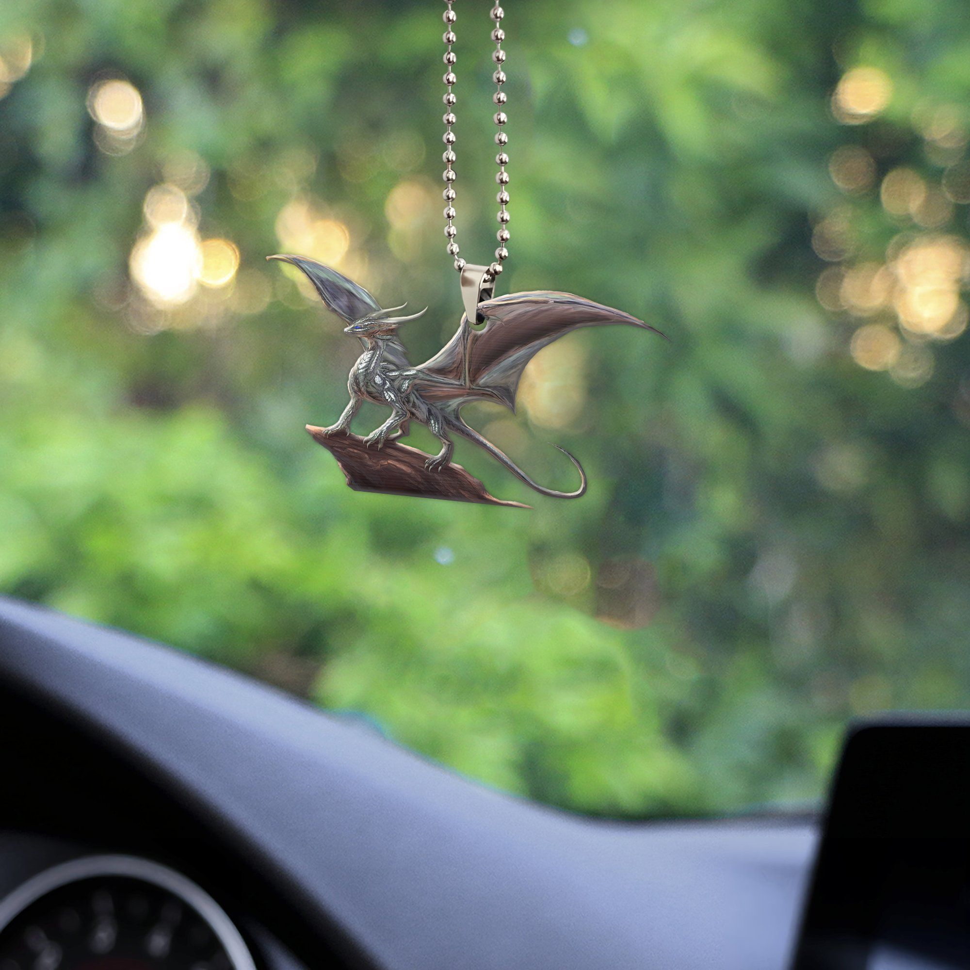 Gearhumans 3D Ancient Copper Dragon Custom Car Hanging GW22062111 Car Hanging
