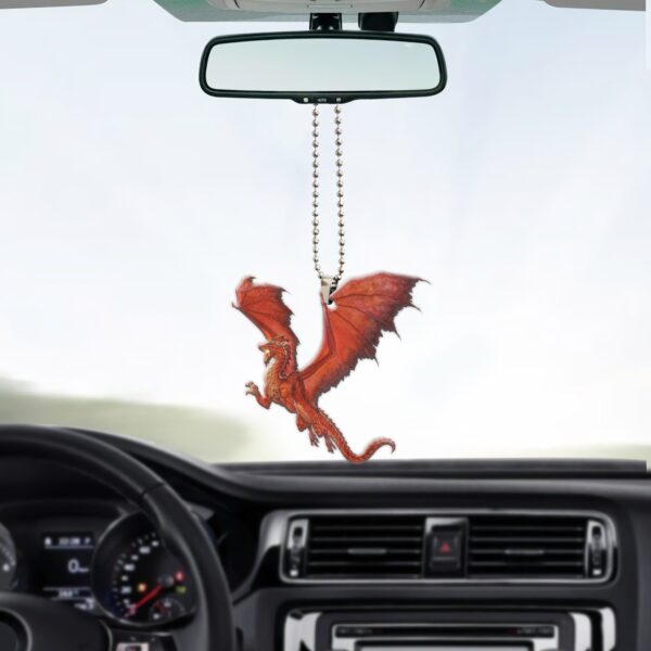 Gearhumans 3D Ancient Red Dragon Custom Car Hanging GW2206214 Car Hanging