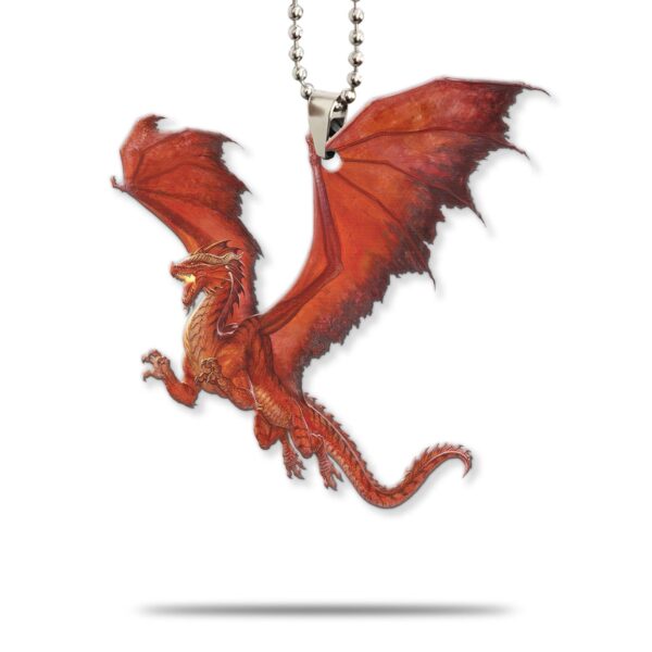 Gearhumans 3D Ancient Red Dragon Custom Car Hanging GW2206214 Car Hanging Car Hanging/1 Pack 