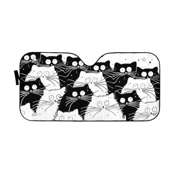 gearhumans 3D Angry cat Custom Car Auto Sunshade GD120511 Auto Sunshade 57''x27.5''