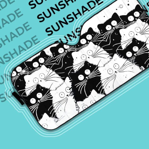 gearhumans 3D Angry cat Custom Car Auto Sunshade GD120511 Auto Sunshade 