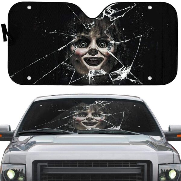 gearhumans 3D Annabelle Horror Custom Car Auto Sunshade GV030820 Auto Sunshade 