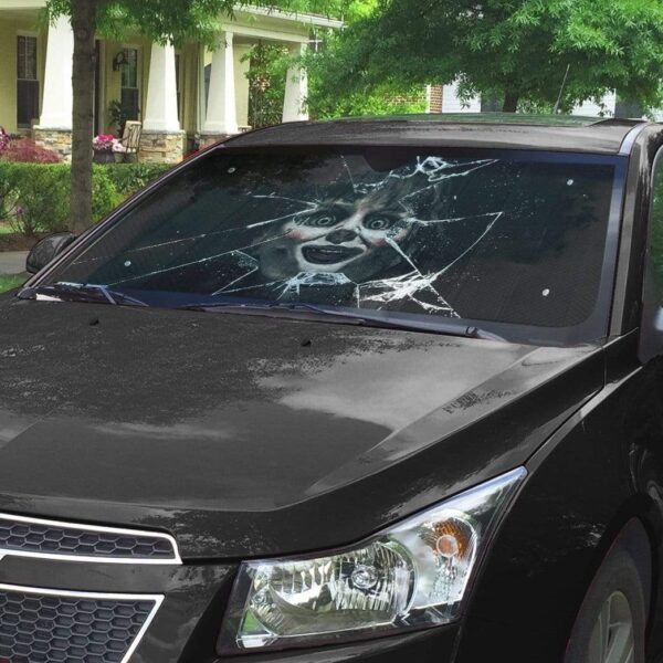 gearhumans 3D Annabelle Horror Custom Car Auto Sunshade GV030820 Auto Sunshade