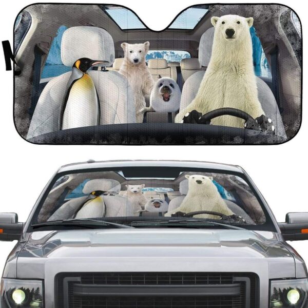 gearhumans 3D Arctic Custom Car Auto Sunshade GS23069 Auto Sunshade