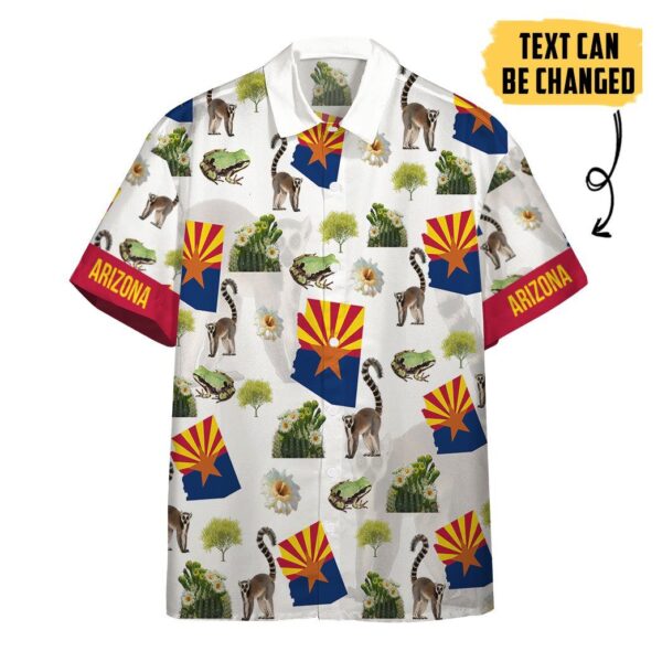 Gearhumans 3D Arizona Proud Custom Text Short Sleeve Shirts GS31052122 Hawai Shirt Short Sleeve Shirt S 