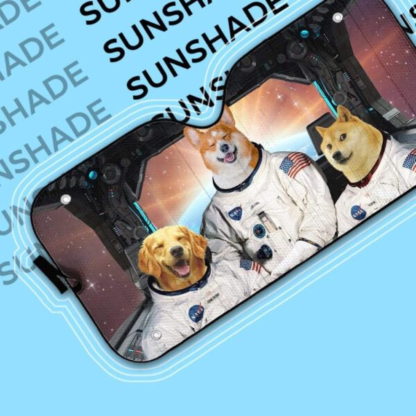 gearhumans 3D Astrodogs Custom Car Auto Sunshade GW13056 Auto Sunshade 