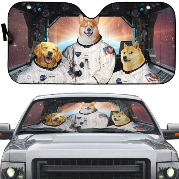 gearhumans 3D Astrodogs Custom Car Auto Sunshade GW13056 Auto Sunshade