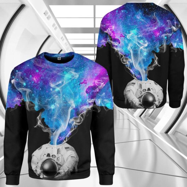 Gearhumans 3D Astronaut Galaxy Custom Tshirt Hoodie Apparel GW1105212 3D Apparel 