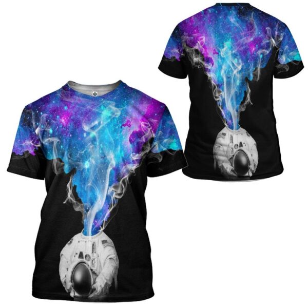 Gearhumans 3D Astronaut Galaxy Custom Tshirt Hoodie Apparel GW1105212 3D Apparel 
