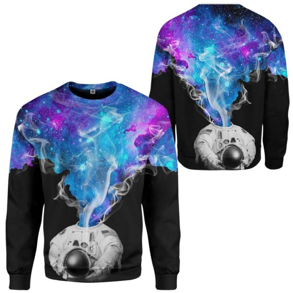 Gearhumans 3D Astronaut Galaxy Custom Tshirt Hoodie Apparel GW1105212 3D Apparel 