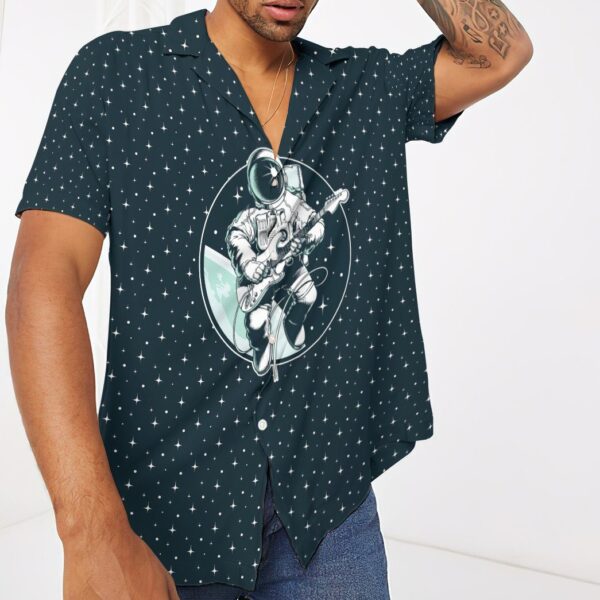 Gearhumans 3D Astronaut Playing Guitar Custom Hawaii Shirt GO18052121 Hawai Shirt 