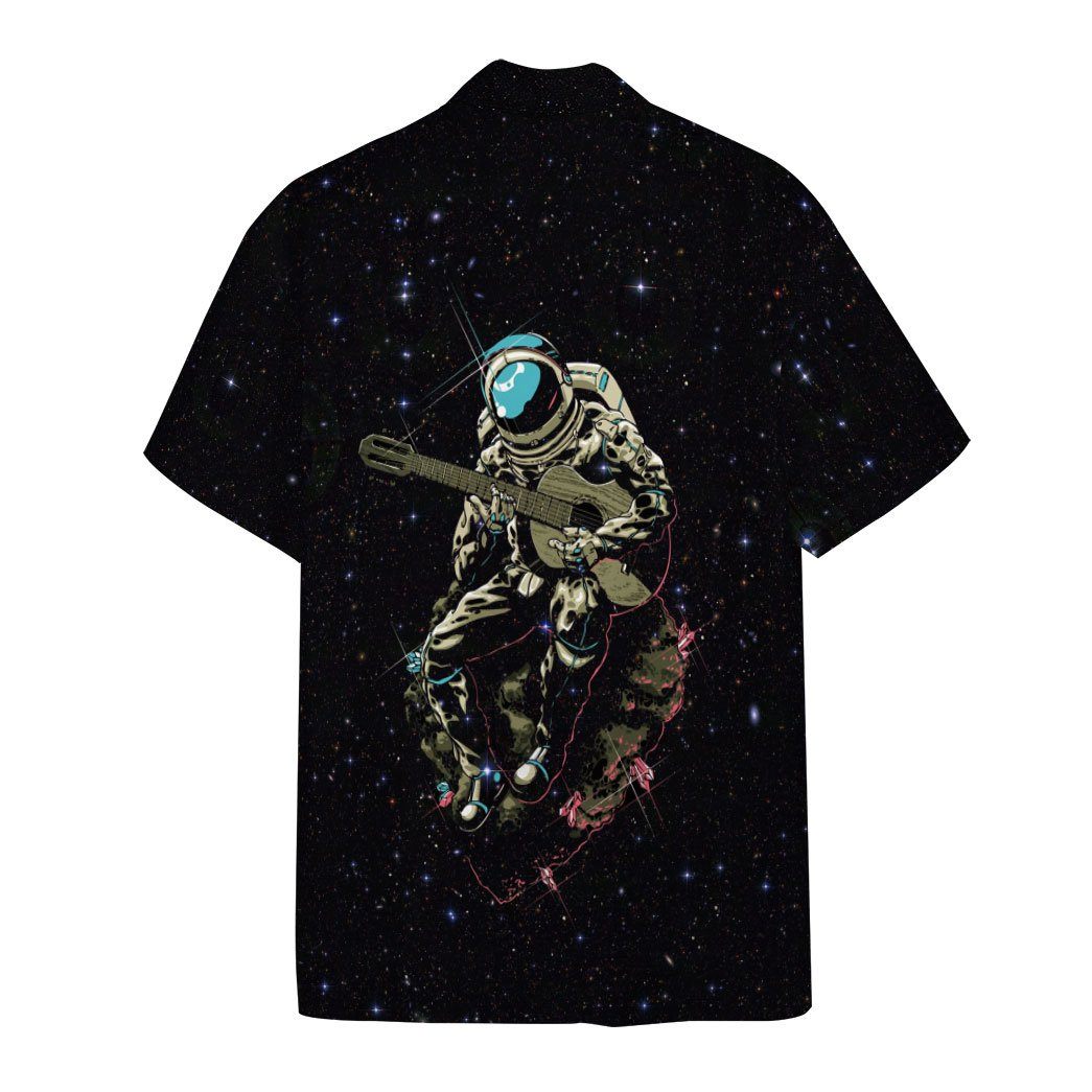 Gearhumans 3D Astronaut Playing The Guitar Custom Hawaii Shirt GO11052127 Hawai Shirt