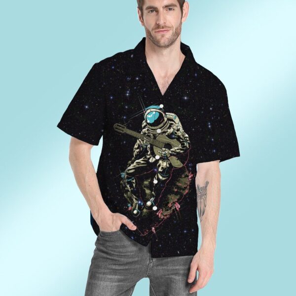 Gearhumans 3D Astronaut Playing The Guitar Custom Hawaii Shirt GO11052127 Hawai Shirt