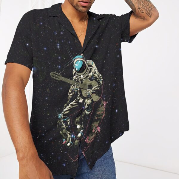 Gearhumans 3D Astronaut Playing The Guitar Custom Hawaii Shirt GO11052127 Hawai Shirt