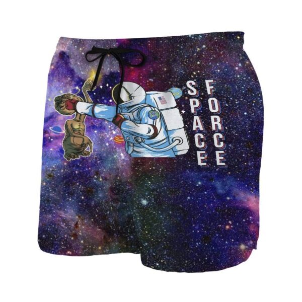 Gearhumans 3D Astronaut Punching Alien Custom Beach Shorts Swim Trunks GL24064 Men Shorts