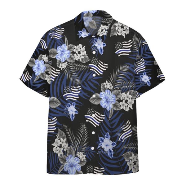Gearhumans 3D Back The Blue Hawaiian Custom Short Sleeve Shirt GW2405219 Hawai Shirt Short Sleeve Shirt S 