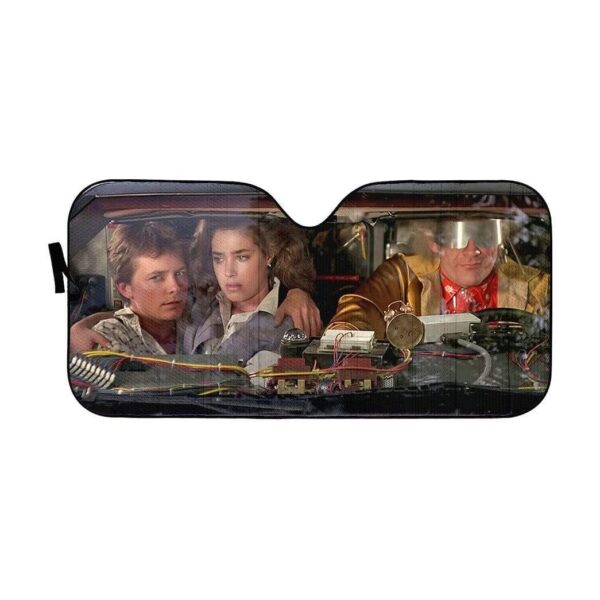 gearhumans 3D Back To The Future Custom Car Auto Sunshade GL27078 Auto Sunshade 57''x27.5'' 