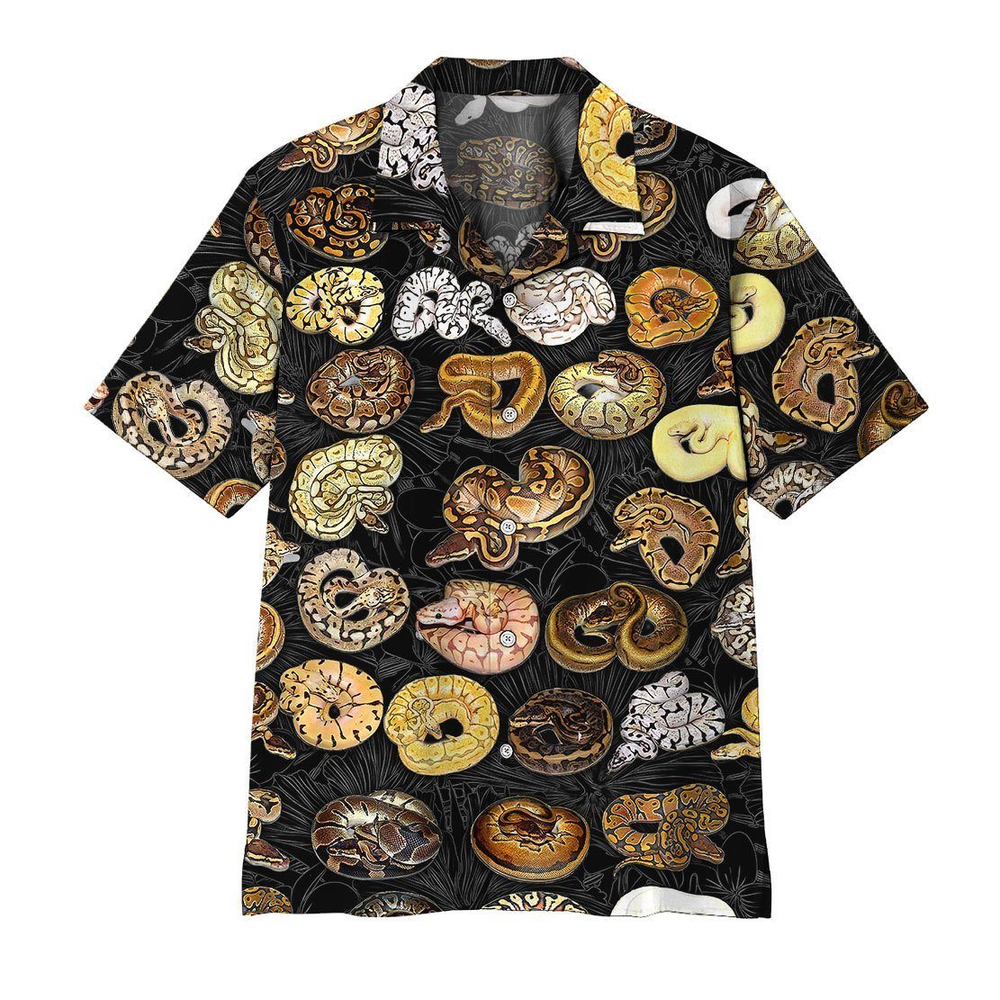 Gearhumans 3D Ball Python Hawaii Shirt ZZ07045 Hawai Shirt Short Sleeve Shirt S