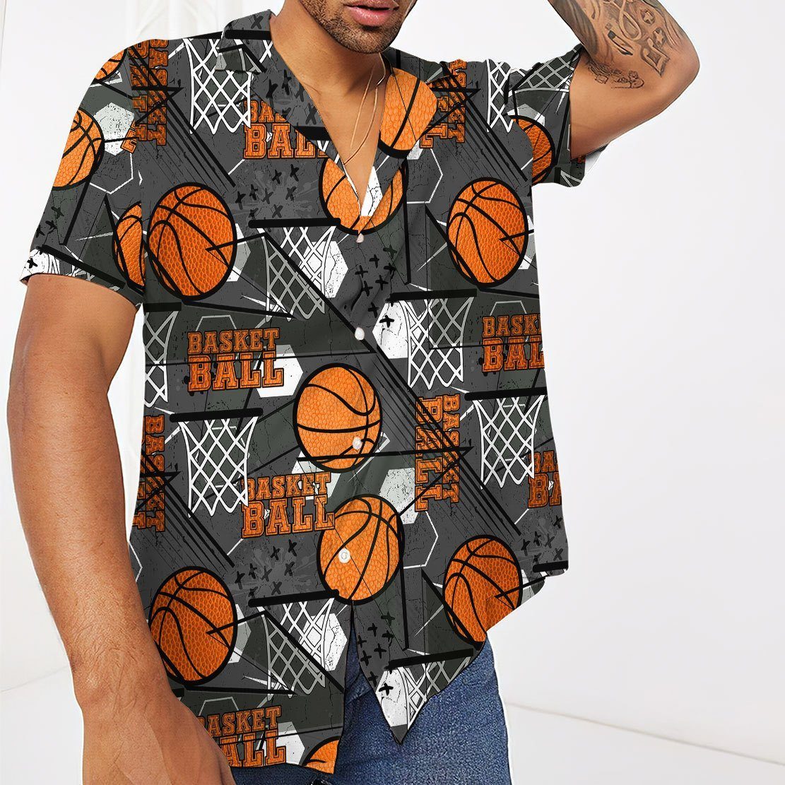 Gearhumans 3D Basketball Hawaii Shirt ZZ1205213 Hawai Shirt