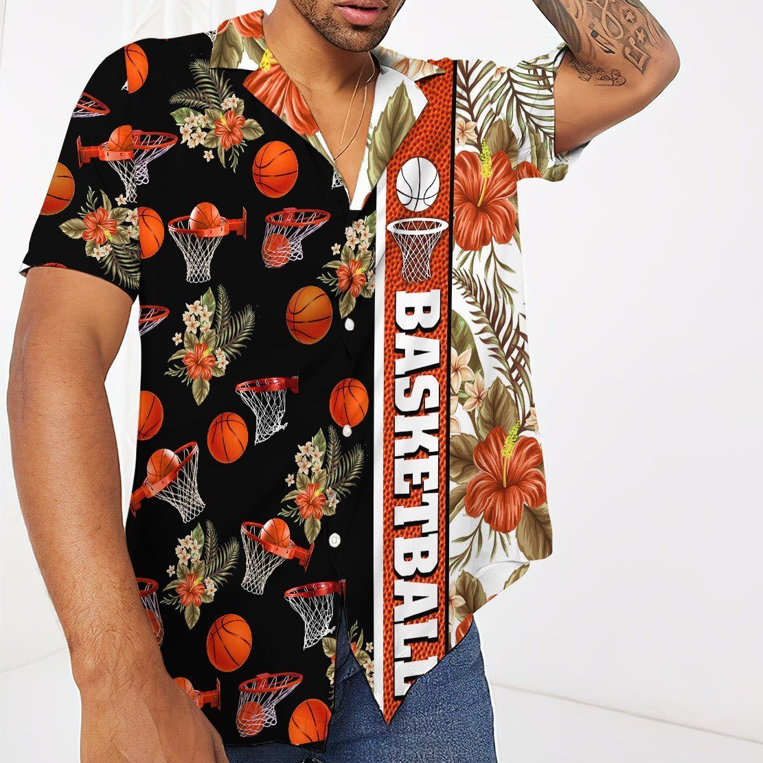 Gearhumans 3D Basketball Hawaii Shirt ZZ1705212 Hawai Shirt