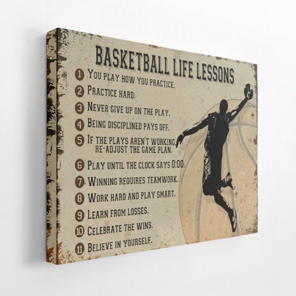 Gearhumans 3D Basketball Life Lessons With Lebron James Custom Canvas GO21052120 Canvas
