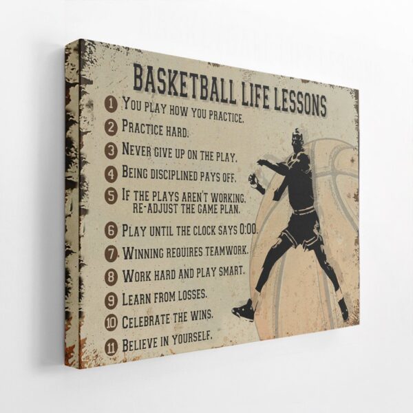Gearhumans 3D Basketball Life Lessons With Micheal Jordan Custom Canvas GO21052121 Canvas