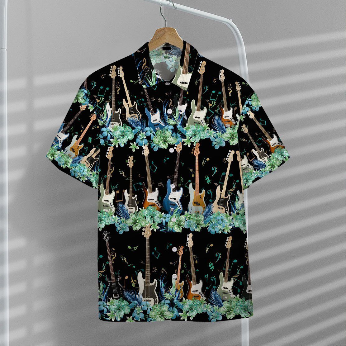 Gearhumans 3D Bass Guitar Hawaii Shirt ZZ13045 Hawai Shirt