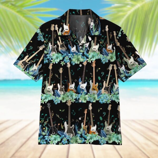 Gearhumans 3D Bass Guitar Hawaii Shirt ZZ13045 Hawai Shirt