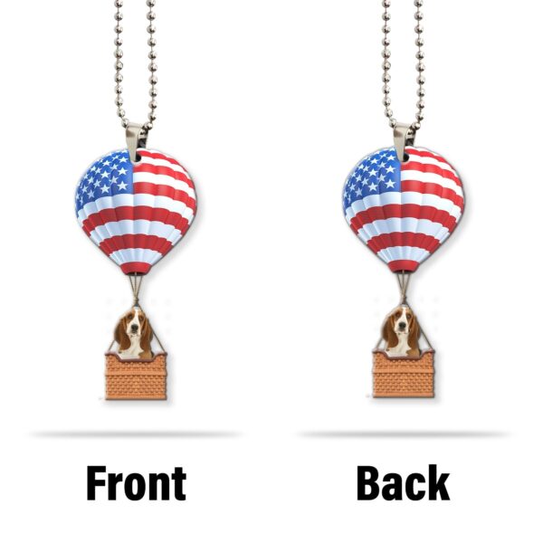 Gearhumans 3D Basset Hound Dog In Hot Air Balloon Custom Car Hanging GW2705216 Car Hanging