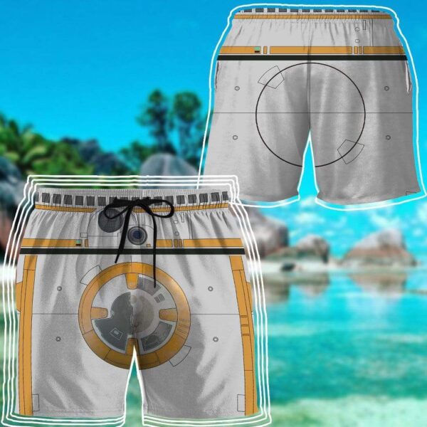 Gearhumans 3D BB8 Custom Beach Shorts Swim Trunks GL23077 Men Shorts
