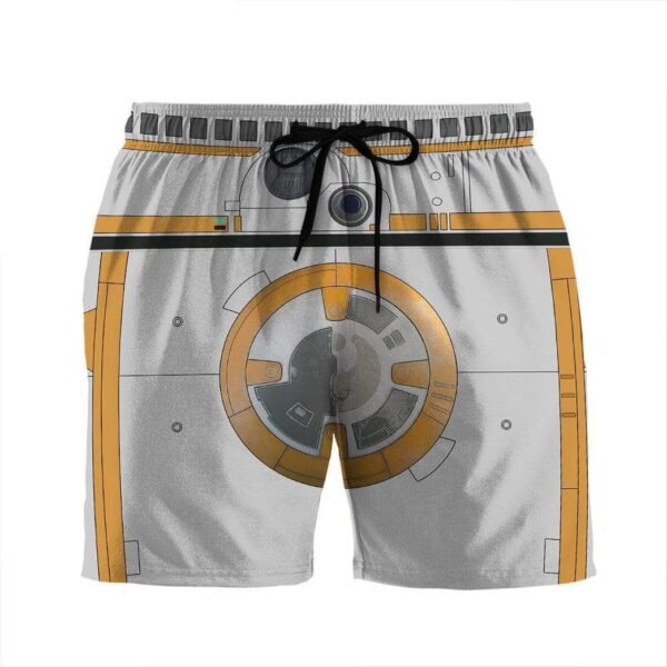 Gearhumans 3D BB8 Custom Beach Shorts Swim Trunks GL23077 Men Shorts Men Shorts S