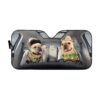 gearhumans 3D Beach French Bulldogs Custom Car Auto Sunshade GV120612 Auto Sunshade 57''x27.5''