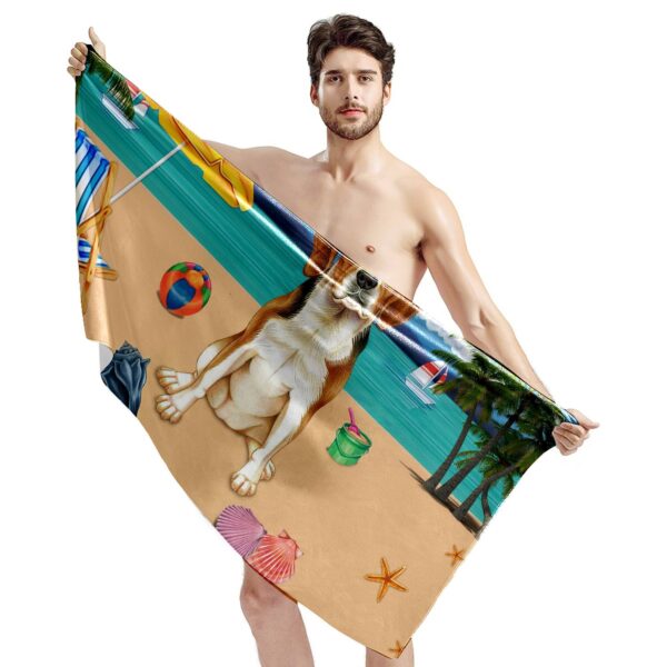 Gearhumans 3D Beagle Dog Custom Beach Towel GW1105218 Towel 