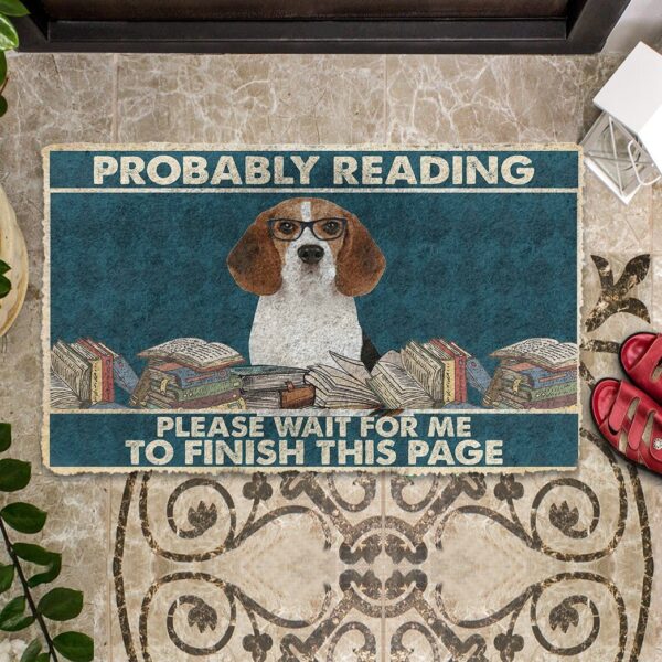 Gearhumans 3D Beagle Probably Reading Please Wait Custom Doormat GW2805218 Doormat