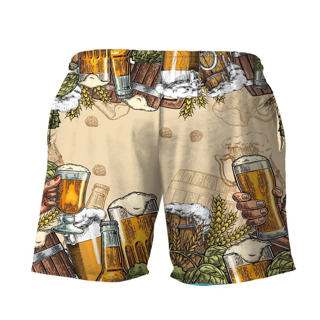 Gearhumans 3D Bear and Beer Custom Hawaii Shirt GS07072119 Hawai Shirt