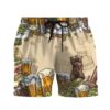 Gearhumans 3D Bear and Beer Custom Men Short GS07072120 Men Shorts Men Shorts S
