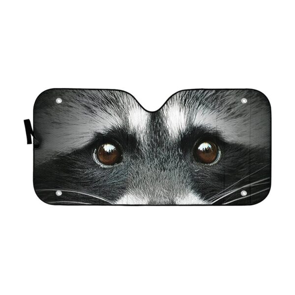 Gearhumans 3D Beautiful Eyes Of Raccoon Custom Sunshade GS01072110 Auto Sunshade 57''x27.5'' 