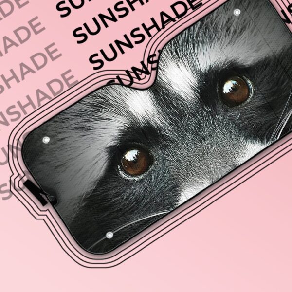 Gearhumans 3D Beautiful Eyes Of Raccoon Custom Sunshade GS01072110 Auto Sunshade 