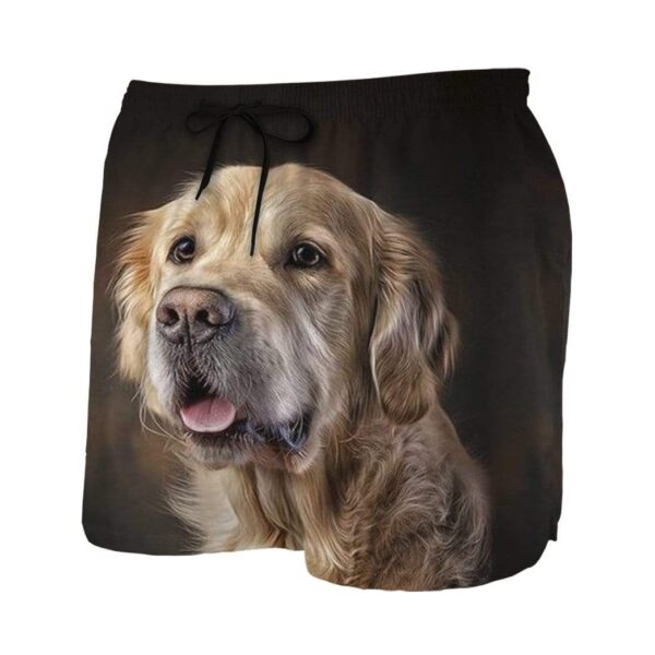 Gearhumans 3D Beautiful Golden Retriever Custom Beach Shorts Swim Trunks GV12062 Men Shorts