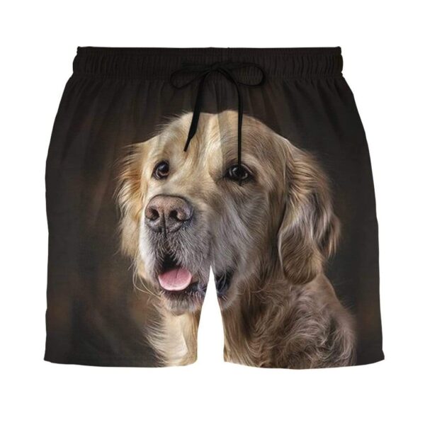 Gearhumans 3D Beautiful Golden Retriever Custom Beach Shorts Swim Trunks GV12062 Men Shorts Men Shorts S 