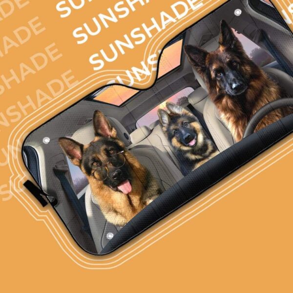 gearhumans 3D Becgie Family Custom Car Auto Sunshade GL19056 Auto Sunshade 