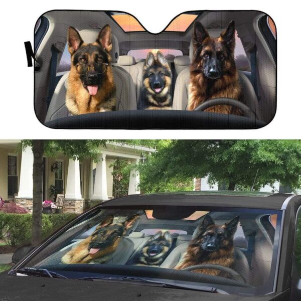 gearhumans 3D Becgie Family Custom Car Auto Sunshade GL19056 Auto Sunshade 
