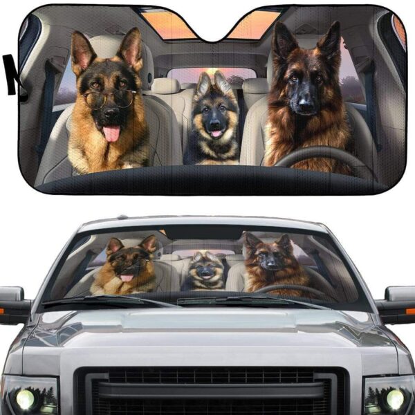 gearhumans 3D Becgie Family Custom Car Auto Sunshade GL19056 Auto Sunshade