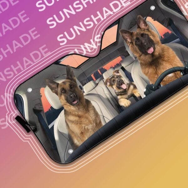 gearhumans 3D Becgie Family Custom Car Auto Sunshade GL23071 Auto Sunshade 