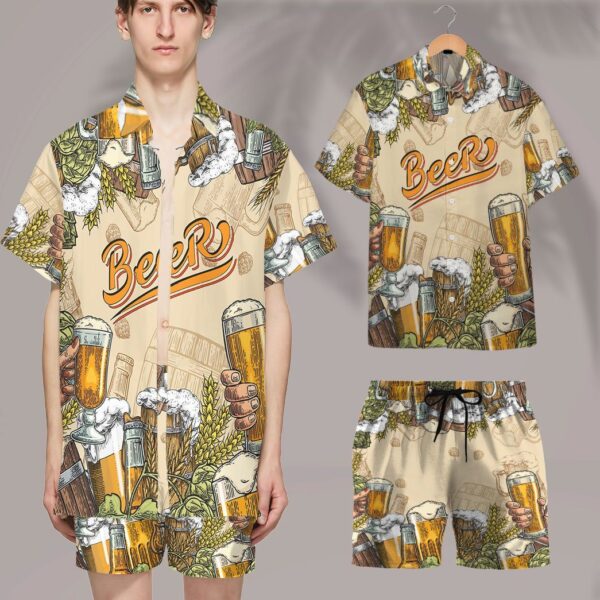 Gearhumans 3D Beer Custom Hawaii Shirt GS06072117 Hawai Shirt 