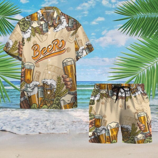 Gearhumans 3D Beer Custom Men Short GS06072118 Hawai Shirt