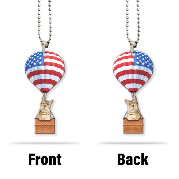 Gearhumans 3D Bengal Cat In Hot Air Balloon Custom Car Hanging GW10062117 Car Hanging