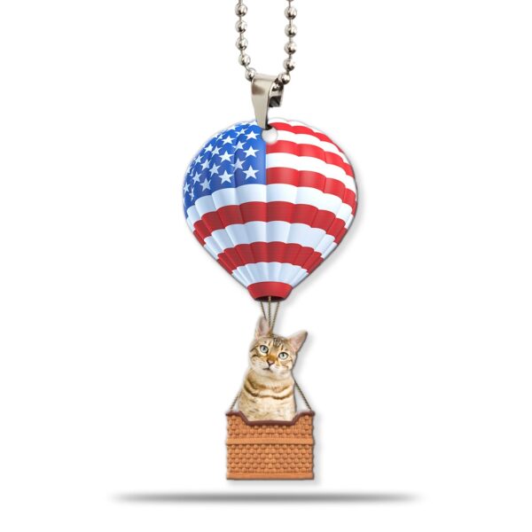 Gearhumans 3D Bengal Cat In Hot Air Balloon Custom Car Hanging GW10062117 Car Hanging Car Hanging/1 Pack 
