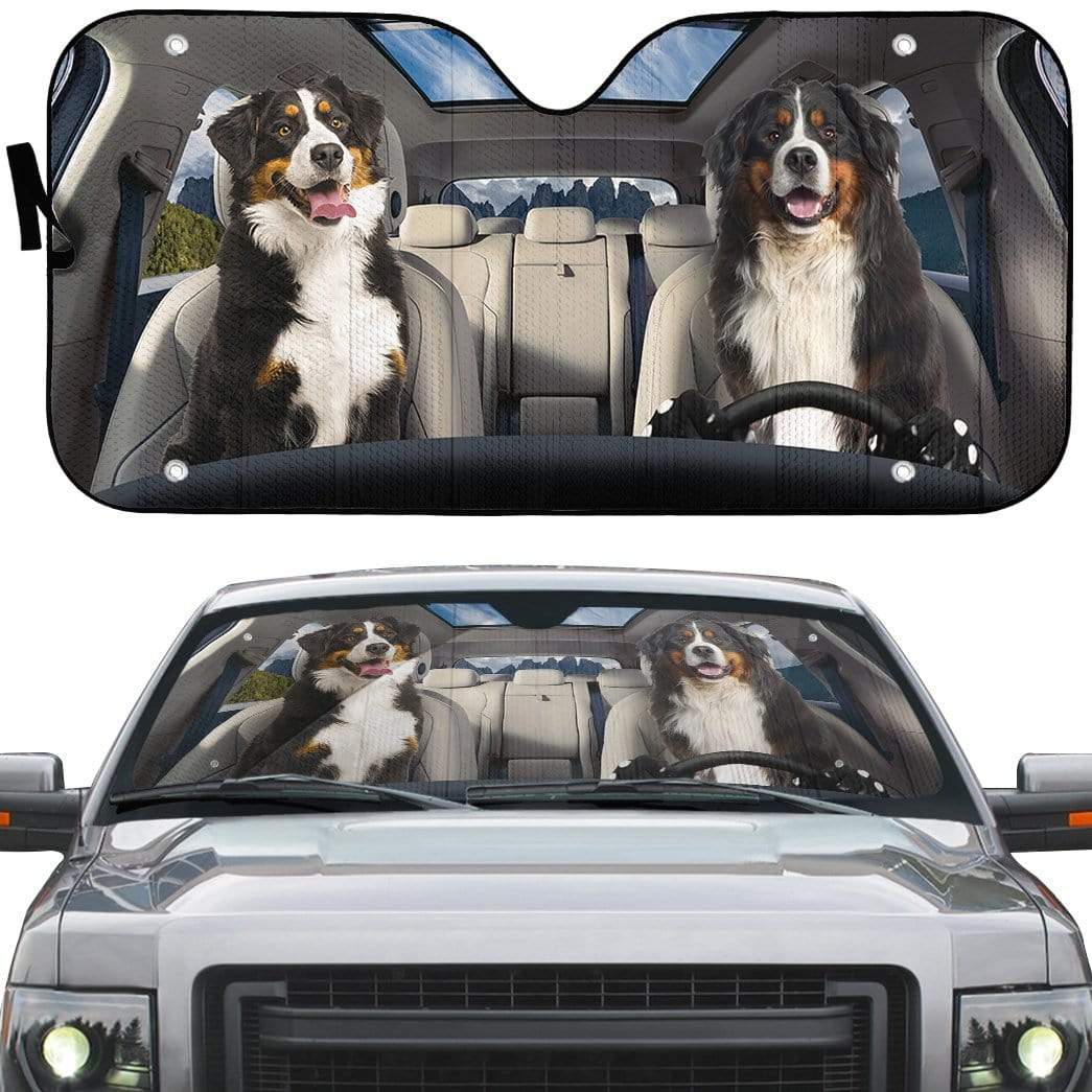 gearhumans 3D Bernese Mountain Dog Custom Sunshade GS19062 Auto Sunshade