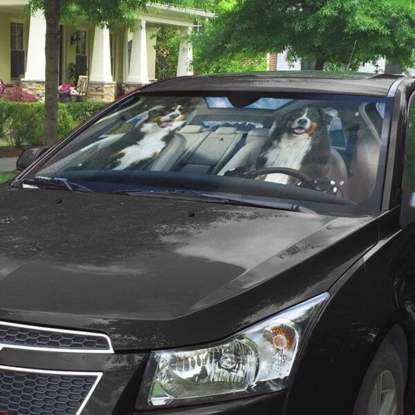 gearhumans 3D Bernese Mountain Dog Custom Sunshade GS19062 Auto Sunshade